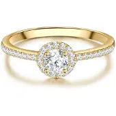 Trilani Anillo oro / transparente