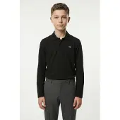 Calvin Klein Jeans Camiseta 'Logo Embroidery Long Sleeve' negro / blanco