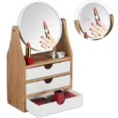 B2X Espacio de almacenamiento para maquillaje con espejo