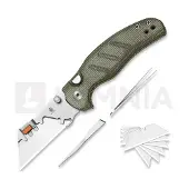 Kizer Cutlery Navaja C01C Uti 2, Green Micarta & Bead Blast