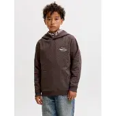JACK&JONES JUNIOR Junior Sudadera 'JORNorrebro' marrón / blanco