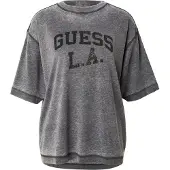 GUESS para mujer. W6YI20K4335 Camiseta Oversize Burnout gris (S), Casual, Poliéster, Manga corta, outlet 2026.
