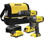 Stanley FatMax Kit SFMCK465D2S (SFMCD711 + SFMCF800 + 2 x 2,0 Ah + Cargador + Bolsa)