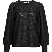 Vila Blusa De Manga Larga Fina O-neck Top