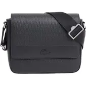 Lacoste Bolso de hombro 'Sacoches messenger Chantaco cuir Noir' negro