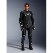Alpinestars Missile V3 Pantalones Combi De Cuero Negro/Blanco 54 hombres