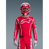Alpinestars Fluid Apex Camiseta MX Rojo/Blanco M hombres