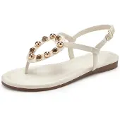 LASCANA Sandalias con hebilla beige
