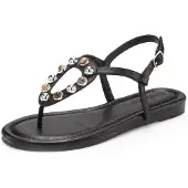 LASCANA Sandalias con hebilla negro