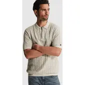 Cast iron Camiseta 'Polo shirt in cotton/modal' gris