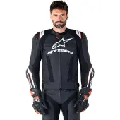 Alpinestars Missile Ignition V3 Chaqueta combinada cuero Negro/Blanco 50 hombres