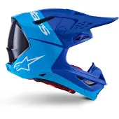 Alpinestars Casco Supertech M10 Flood ECE 22.06 Met Blue Med Blue Blk Crb M G, Talla: XL