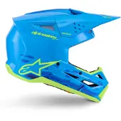 Alpinestars Casco S-M3 Force OCD ECE 22.06 Cyan Glossy, Talla: XS