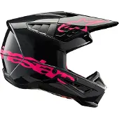 Alpinestars Casco S-M5 Corp ECE 22.06 Black Diva Pink Glossy, Talla: XL