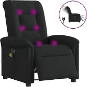 Syfax Sillón reclinable de masaje eléctrico tela
