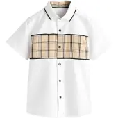 Next Camisa capuchino / negro / blanco