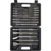 AWTOOLS : Juego de cinceles y brocas SDS+ de 17 piezas.