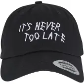 Mister tee Gorra 'Never Too Late' negro / blanco