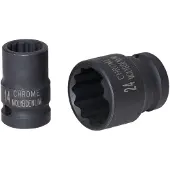 Ks Tools , llave de impacto de 1/2", de 12 caras, de tamaño compacto