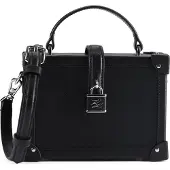 Karl Lagerfeld Bolso de mano 'Sac à main avec cadenas K/Autograph Noir/ Nickel' negro