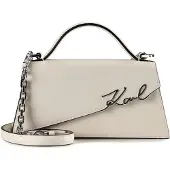 Karl Lagerfeld Bolso de mano 'Sac Bandoulière Essentials Blanc' blanco