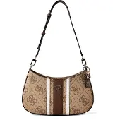 GUESS Bolso de hombro 'NOELLE II' marrón / marrón claro / blanco