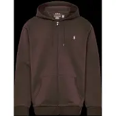 Ralph Lauren para hombre. 710881517506 Sudadera de punto doble y cremallera marrón (XL), Casual, Algodón, outlet 2026
