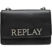 Replay Bolso de hombro negro / plata