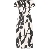 Cloud5ive Vestido de verano negro / offwhite