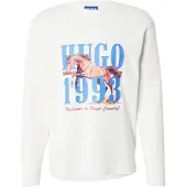 HUGO Camiseta 'Nevalon' azul claro / marrón / cognac / blanco