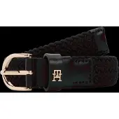 Tommy Hilfiger Cinturón 'Essential TH Monogram Braided Elastic' negro