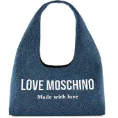 Love Moschino Denim Signature Love Bolsa de hombro 34 cm azul