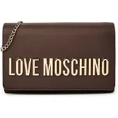 Moschino Bolso de hombro marrón / oro