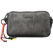 Desigual , Monedero bandolera charm pequeño, Mujer, Poliuretano, Negro, U