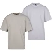 Urban Classics Camiseta taupe / blanco