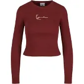 Karl kani Camiseta rojo oscuro / blanco
