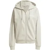 Adidas Sudadera con cremallera deportiva 'Essentials' crema / blanco