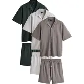 Next Traje para estar en casa taupe / gris claro / verde oscuro