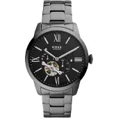 Fossil Reloj analógico 'Townsman Auto' gris / negro