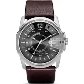 Diesel Reloj analógico 'Master Chief' marrón oscuro / negro / plata