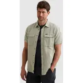 PME Legend Camisa 'Shirt with short sleeves in cotton/linen' verde