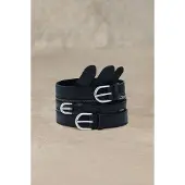 Desigual , Cinturón triple fajín studio, Cow Leather, Negro, 85