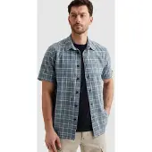 PME Legend Camisa 'Shirt with short sleeves and check pattern' azul