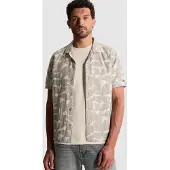 Cast iron Camisa 'Shirt with jacquard pattern and short sleeves' antracita