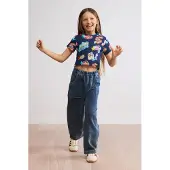 Desigual , Camiseta estampada Minnie Mouse, NiñOs, Algodon, Azul, 9/10