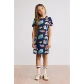 Desigual , Vestido estampado Minnie Mouse, NiñOs, Algodon, Azul, 9/10