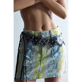 Desigual , Cinturón tachuelas corazones, Poliuretano, Negro, U