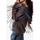 Desigual , Sudadera oversize Masha Popova, Mujer, Algodon, Azul, L/XL