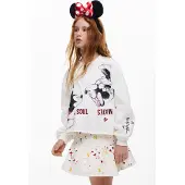 Desigual , Sudadera Mickey Mouse Kiss, Algodon, Blanco, 7/8