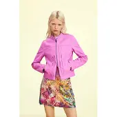 Desigual , Chaqueta efecto piel, Mujer, Poliuretano, Rojo, S